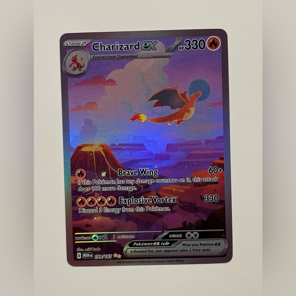 Pokemon SV Scarlet & Violet 151 Charizard EX 199/165 Sir Fan Art DIY Custom Card
